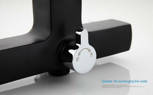 Смеситель для ванны Gappo G50 G2250 универсальный Черный матовый