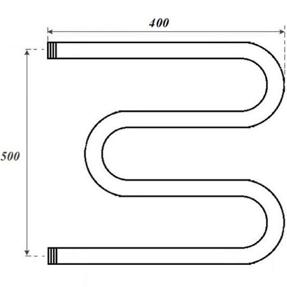 Водяной полотенцесушитель Point М-образный PN37554 500x400 Хром Водяной полотенцесушитель Point М-образный PN37554 500x400 Хром
