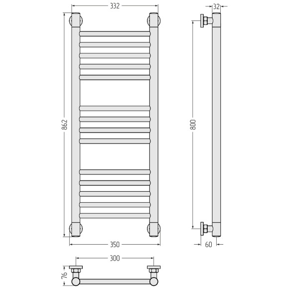 Водяной полотенцесушитель Сунержа Богема+ прямая 800х300 12-0220-8030 Белый Водяной полотенцесушитель Сунержа Богема+ прямая 800х300 12-0220-8030 Белый