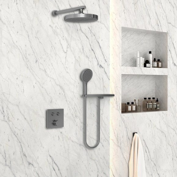 Душевая система Vincea Inspire VSFW-4I212RGM Вороненая сталь