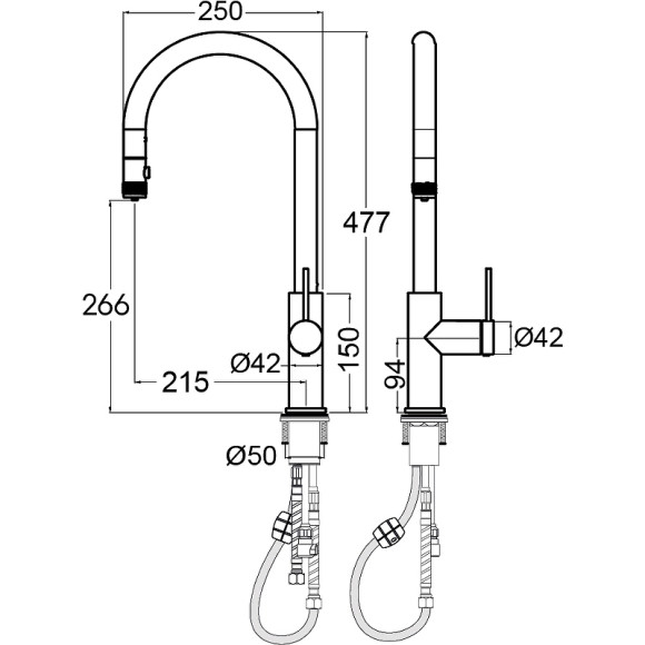 Смеситель для кухни Paulmark Galant Ga213077-CR Хром