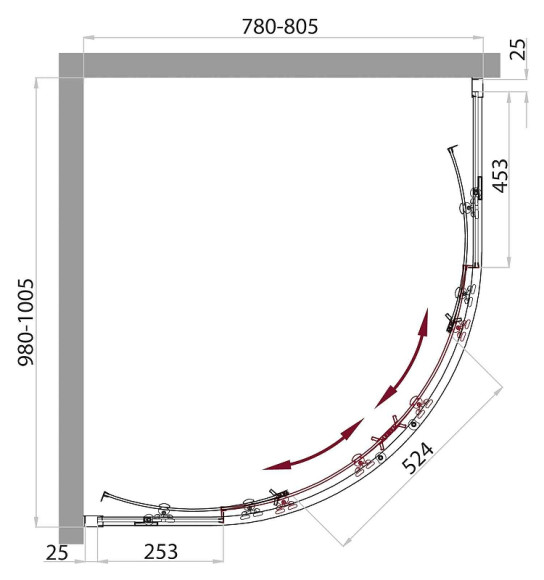 Душевой уголок BelBagno Sela 100х80 SELA-RH-2-100/80-C-Cr профиль Хром стекло прозрачное Душевой уголок BelBagno Sela 100х80 SELA-RH-2-100/80-C-Cr профиль Хром стекло прозрачное