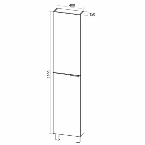 Шкаф пенал 1MarKa Gaula 40Н У92522 White