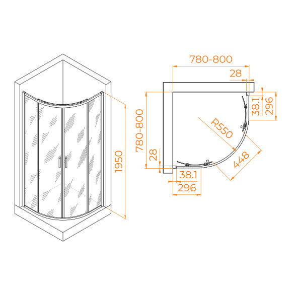 Душевой уголок RGW Passage PA-52B 80x80 03085288-14 профиль Черный стекло прозрачное Душевой уголок RGW Passage PA-52B 80x80 03085288-14 профиль Черный стекло прозрачное