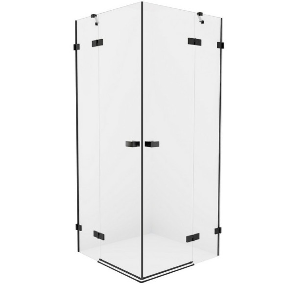 Душевой уголок New Trendy Avexa Black 100x110 EXK-1841 профиль Черный стекло прозрачное