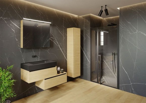 Душевая дверь Riho Lucid GD104 110 G005004121 (GD111B000) профиль Черный стекло прозрачное Душевая дверь Riho Lucid GD104 110 G005004121 (GD111B000) профиль Черный стекло прозрачное