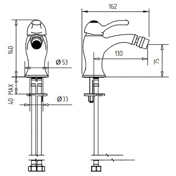 Смеситель для биде Migliore Lem Swarovski 18873 Бронза