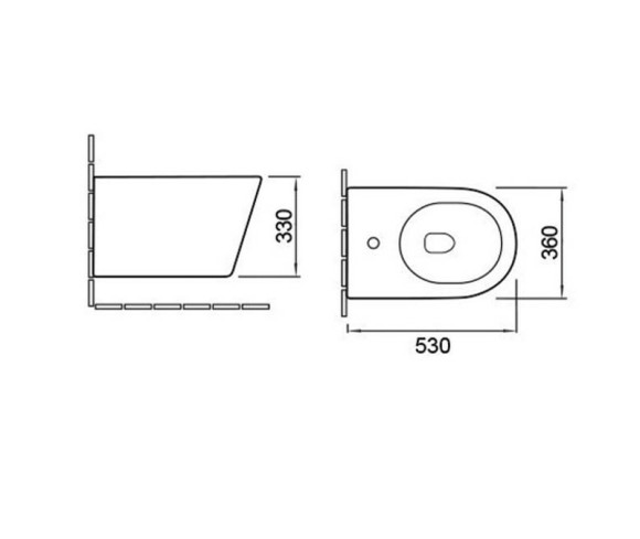 Биде Vincea Q-Line VB1-11G1B подвесное Черный Золотой Биде Vincea Q-Line VB1-11G1B подвесное Черный Золотой