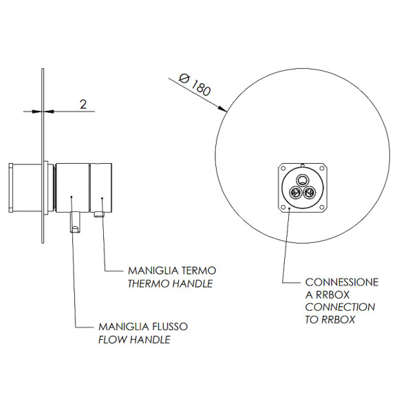 Смеситель для душа Remer Minimal Thermo NT30KBBG с термостатом Золото брашированное Смеситель для душа Remer Minimal Thermo NT30KBBG с термостатом Золото брашированное