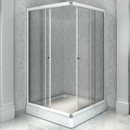 Душевой уголок Radomir 110x90 L 1-03-1-1-0-1220 с поддоном профиль Белый стекло прозрачное