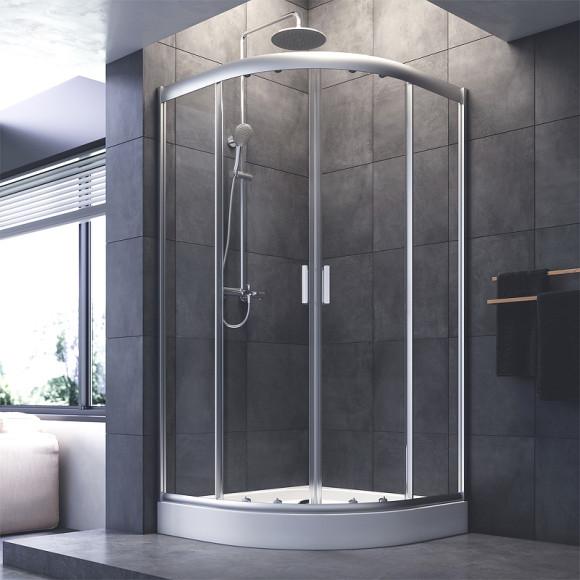 Душевой уголок AM.PM Gem W90G-401-100WT Профиль матовый хром, стекло прозрачное Душевой уголок AM.PM Gem W90G-401-100WT Профиль матовый хром, стекло прозрачное