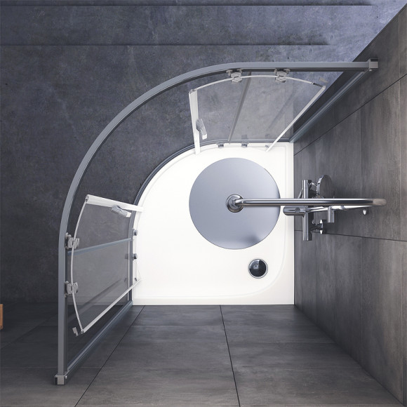 Душевой уголок AM.PM Gem W90G-401-100WT Профиль матовый хром, стекло прозрачное Душевой уголок AM.PM Gem W90G-401-100WT Профиль матовый хром, стекло прозрачное