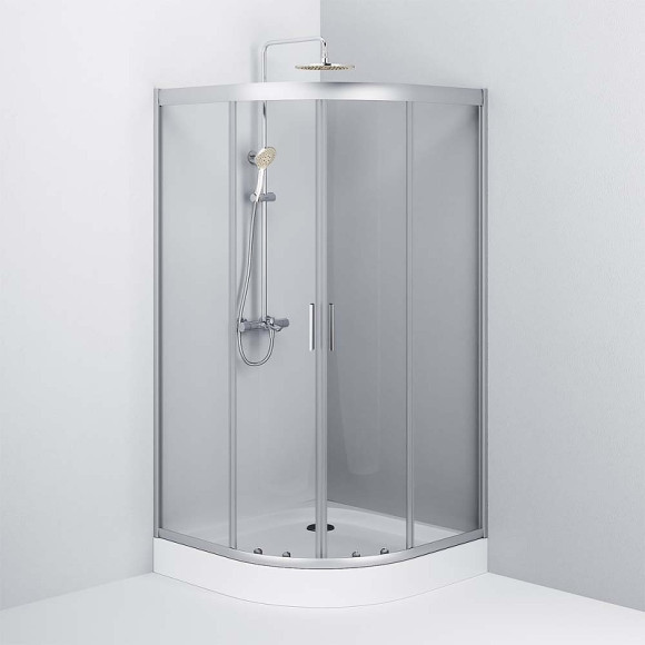 Душевой уголок AM.PM Gem W90G-401-100WT Профиль матовый хром, стекло прозрачное Душевой уголок AM.PM Gem W90G-401-100WT Профиль матовый хром, стекло прозрачное