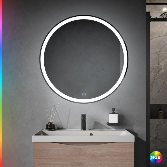 Зеркало Cezares Multicolore 80 CZR-SPC-MC-800-RGB-TCH с подсветкой с сенсорным выключателем и функцией памяти