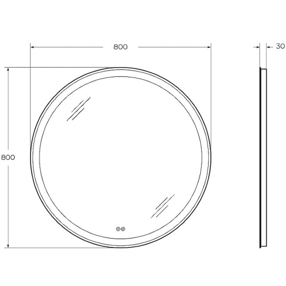 Зеркало Cezares Multicolore 80 CZR-SPC-MC-800-RGB-TCH с подсветкой с сенсорным выключателем и функцией памяти