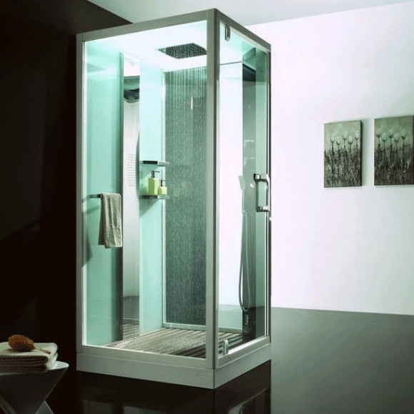 Душевая кабина Orans 100x100 L 89101lw с баней профиль Белый задние стенки Белые Душевая кабина Orans 100x100 L 89101lw с баней профиль Белый задние стенки Белые