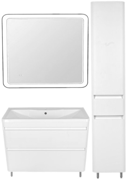 Тумба под раковину Style Line Атлантика Люкс Plus 100 СС-00000692 Белая Тумба под раковину Style Line Атлантика Люкс Plus 100 СС-00000692 Белая