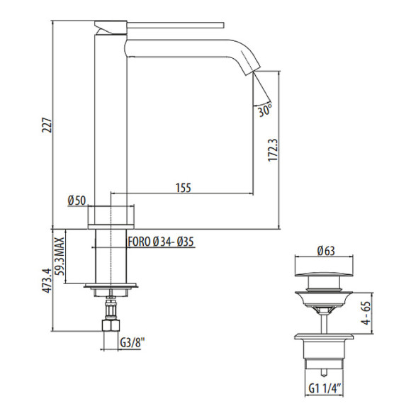 Смеситель для раковины Gattoni Circle Two 9146/91C0 Хром Смеситель для раковины Gattoni Circle Two 9146/91C0 Хром
