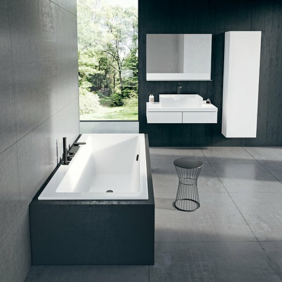 Смеситель на борт ванны Ravak Chrome CR 025.20BL X070445 Черный матовый