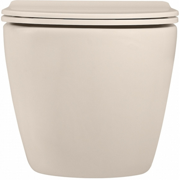 Унитаз Abber Bequem AC1101MBE подвесной Бежевый матовый с сиденьем Микролифт Унитаз Abber Bequem AC1101MBE подвесной Бежевый матовый с сиденьем Микролифт