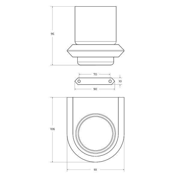 Стакан для зубных щеток Cezares Liner LINER-TUMS-01 Хром Стакан для зубных щеток Cezares Liner LINER-TUMS-01 Хром