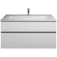 Тумба с раковиной Burgbad Fiumo 120 SFXN122F3956FOT2G0200C0001*1 подвесная Белая глянцевая