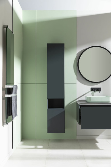 Шкаф пенал Allen Brau Infinity 35 L 1.21010.AM подвесной Антрацит матовый Шкаф пенал Allen Brau Infinity 35 L 1.21010.AM подвесной Антрацит матовый