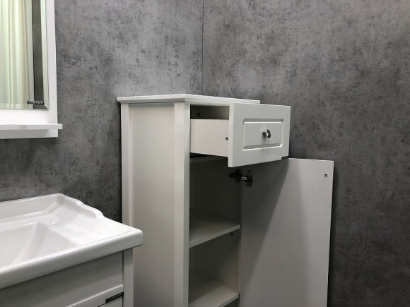 Шкаф полупенал Comforty Тбилиси 40 00003132633 Белый глянец