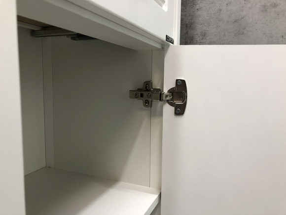 Шкаф полупенал Comforty Тбилиси 40 00003132633 Белый глянец