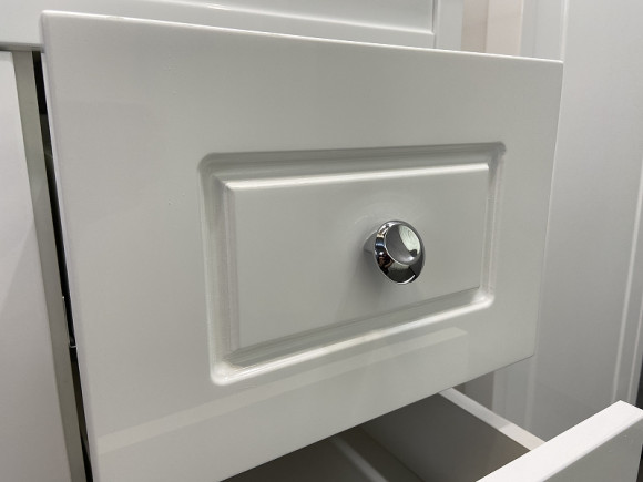 Шкаф полупенал Comforty Тбилиси 40 00003132633 Белый глянец