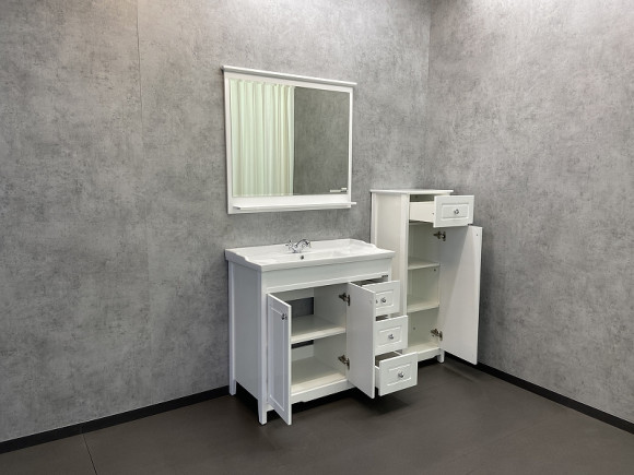 Шкаф полупенал Comforty Тбилиси 40 00003132633 Белый глянец