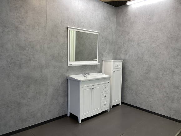 Шкаф полупенал Comforty Тбилиси 40 00003132633 Белый глянец