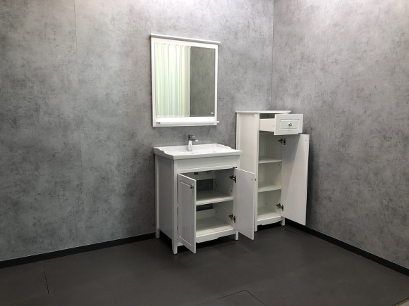 Шкаф полупенал Comforty Тбилиси 40 00003132633 Белый глянец