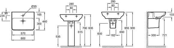 Раковина Jacob Delafon Struktura 60 EGD112-00 Белая Раковина Jacob Delafon Struktura 60 EGD112-00 Белая