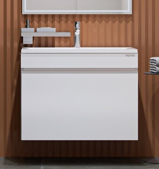 Тумба под раковину Velvex Pulsus 70 tp.PUL.PUL.70.1Y подвесная Белая глянцевая
