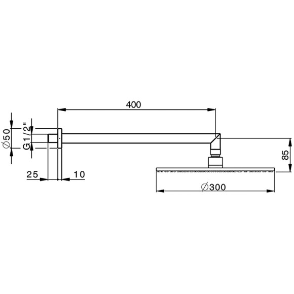 Верхний душ Cisal Shower DS01362040 Черный матовый Верхний душ Cisal Shower DS01362040 Черный матовый