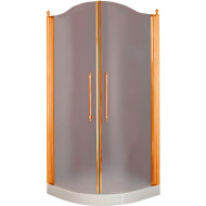 Душевой уголок Migliore Diadema 90x90 22680 профиль Бронза стекло матовое