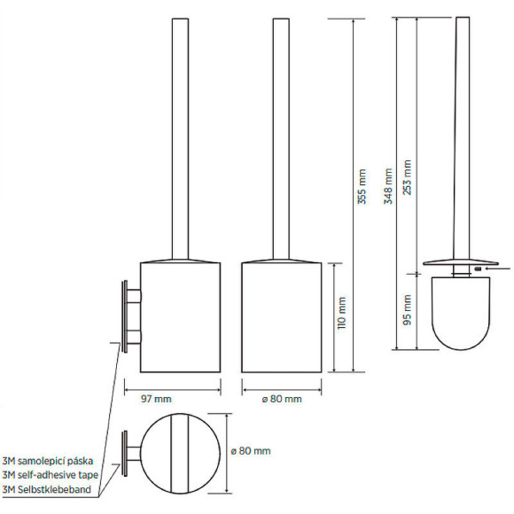 Ершик для унитаза Bemeta Easy 163113060 Черный матовый Ершик для унитаза Bemeta Easy 163113060 Черный матовый