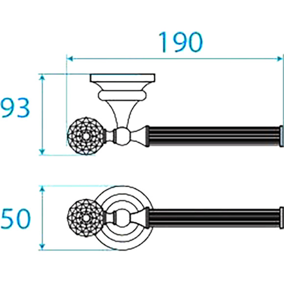 Держатель туалетной бумаги Cezares Olimp-TH04-01-Sw Хром Держатель туалетной бумаги Cezares Olimp-TH04-01-Sw Хром