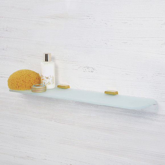 Стеклянная полка WasserKRAFT Sauer K-7924 Золото