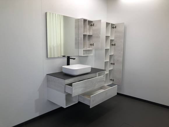 Зеркало со шкафом Comforty Прага 120 00004136262 Дуб белый Зеркало со шкафом Comforty Прага 120 00004136262 Дуб белый