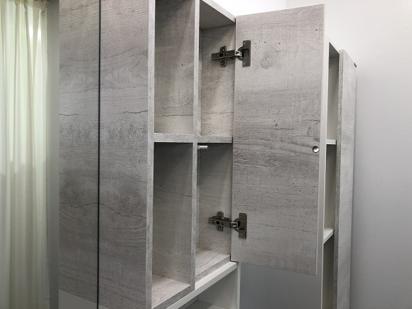 Зеркало со шкафом Comforty Прага 120 00004136262 Дуб белый Зеркало со шкафом Comforty Прага 120 00004136262 Дуб белый