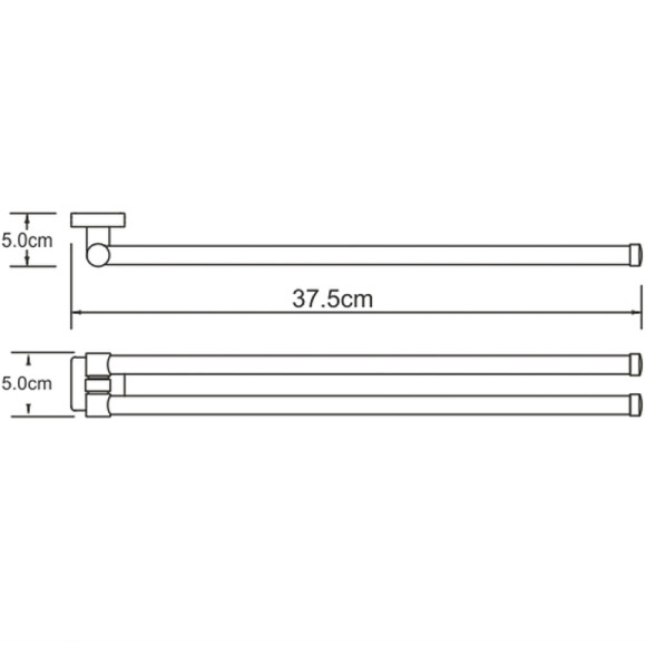 Полотенцедержатель WasserKRAFT Dill K-3931 поворотный Хром Полотенцедержатель WasserKRAFT Dill K-3931 поворотный Хром