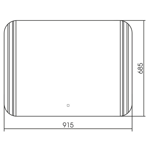 Зеркало Abber See 92 AG6101S с подсветкой с сенсорным выключателем и диммером Зеркало Abber See 92 AG6101S с подсветкой с сенсорным выключателем и диммером
