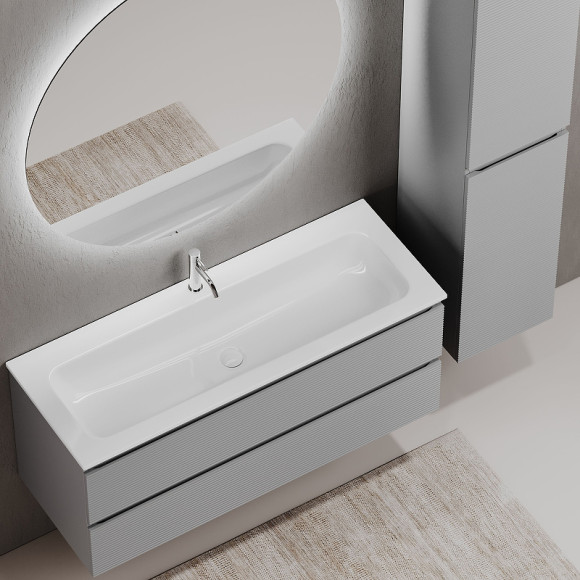 Тумба под раковину Sancos Folk 120 FL120ES подвесная Ergraut soft