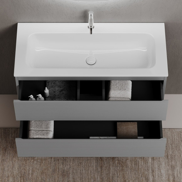 Тумба под раковину Sancos Folk 120 FL120ES подвесная Ergraut soft