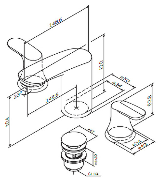 Смеситель для раковины AM.PM Like F8008000 Хром Смеситель для раковины AM.PM Like F8008000 Хром