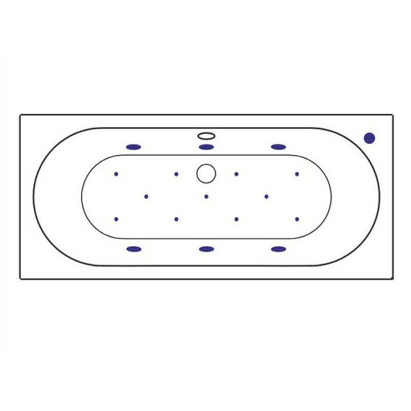 Акриловая ванна Excellent Oceana Slim 160x75 WAEX.OCE16S.RELAX.BR с гидромассажем Акриловая ванна Excellent Oceana Slim 160x75 WAEX.OCE16S.RELAX.BR с гидромассажем