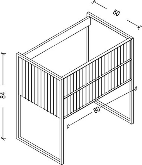 Тумба под раковину Boheme Armadi Art Monaco 80 866-080-WG Белый глянец Золото
