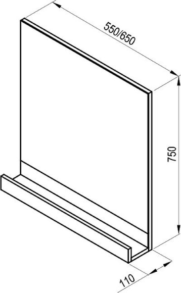 Зеркало Ravak 10° 55 X000000850 Темно-ореховое Зеркало Ravak 10° 55 X000000850 Темно-ореховое